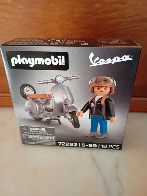 Vespa Playmobil plateada , referencia 77282