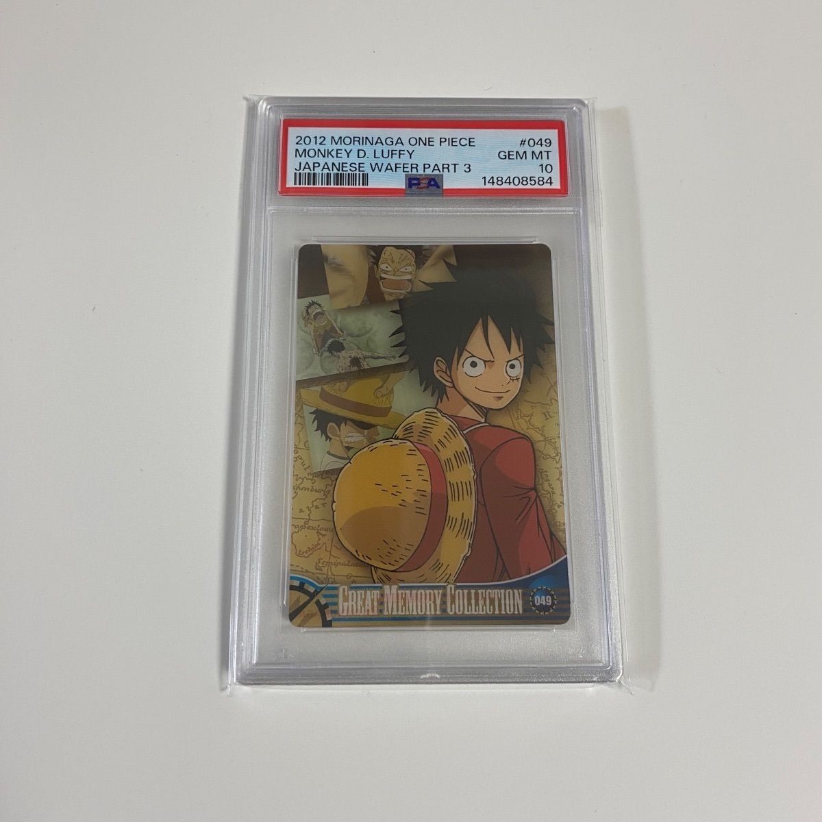 PSA10 One Piece Morinaga Wafer Card 049