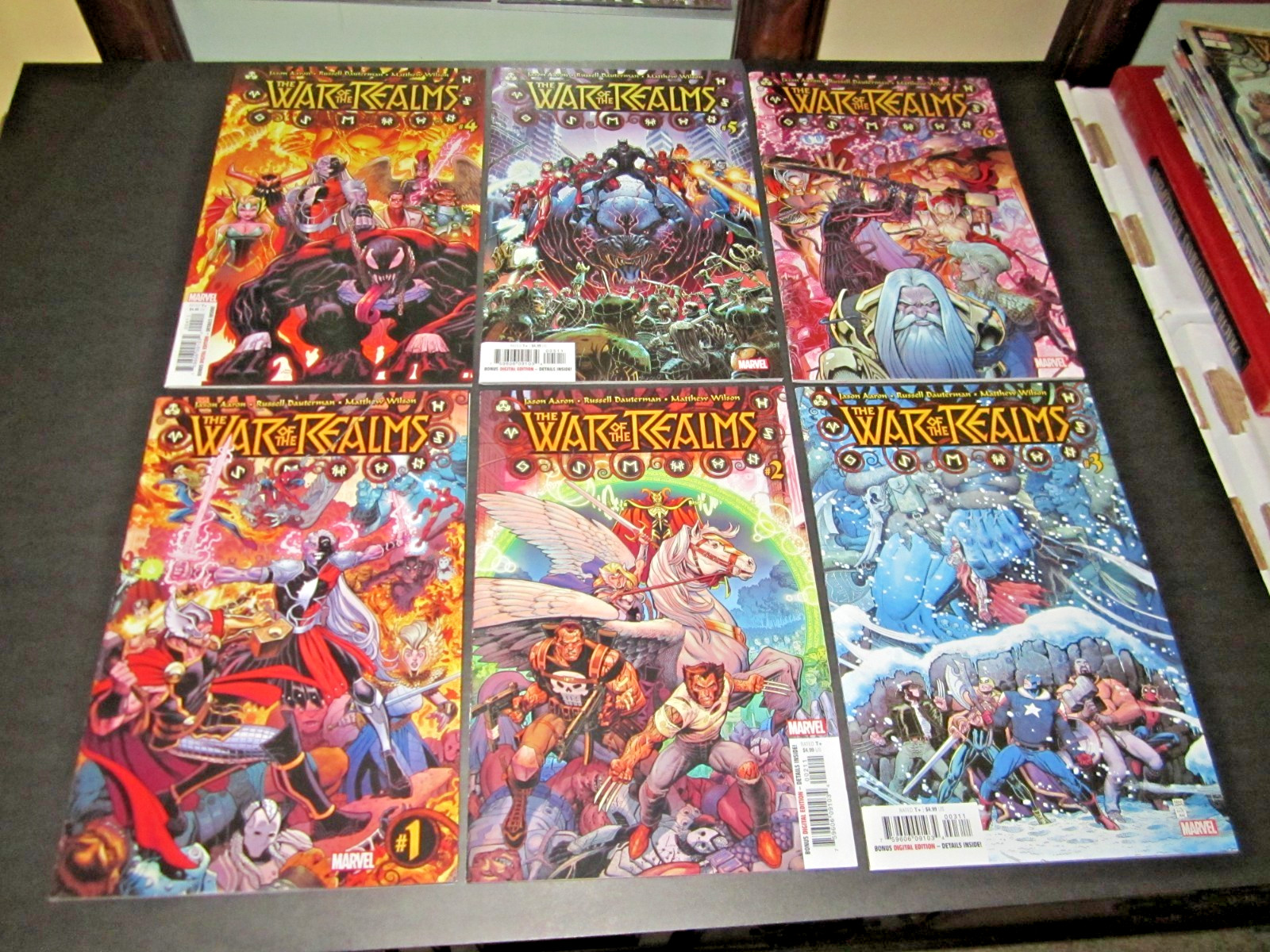 War Of The Realms #s 1, 2, 3, 4, 5, 6 e Omega, serie completa, evento importante, quasi nuovo