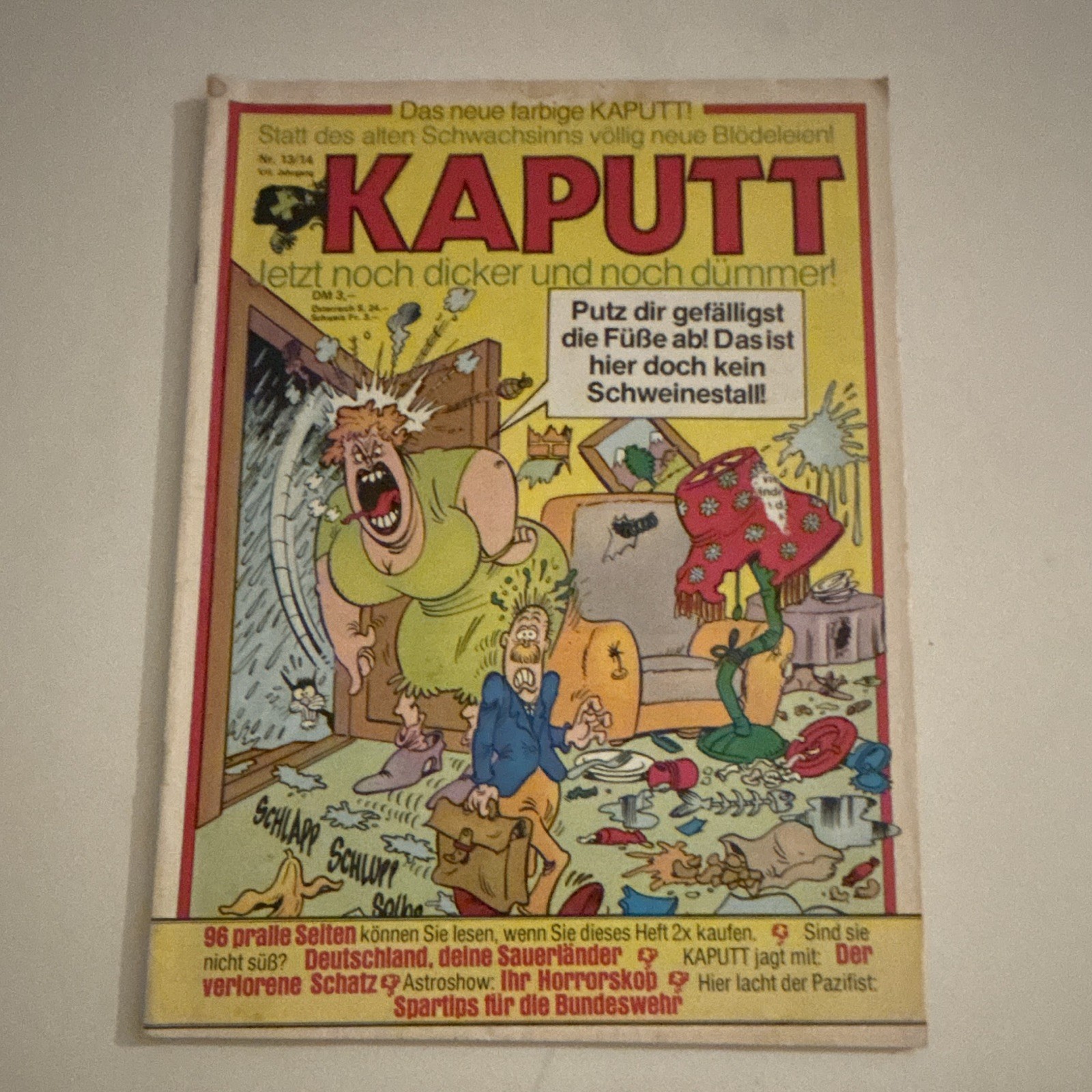 Quaderno fumetti Bastei KAPUTT Clever & Smart Walter Moers 1984 tedesco colorato