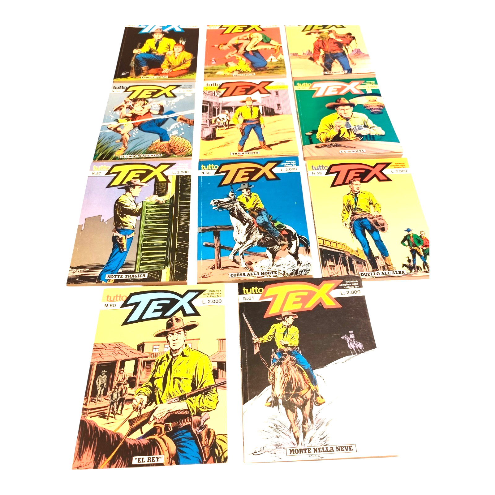 Lotto Tutto Tex 51-61 Sergio Bonelli 11 Fumetti Vintage Sequenza Completa 🤠📚