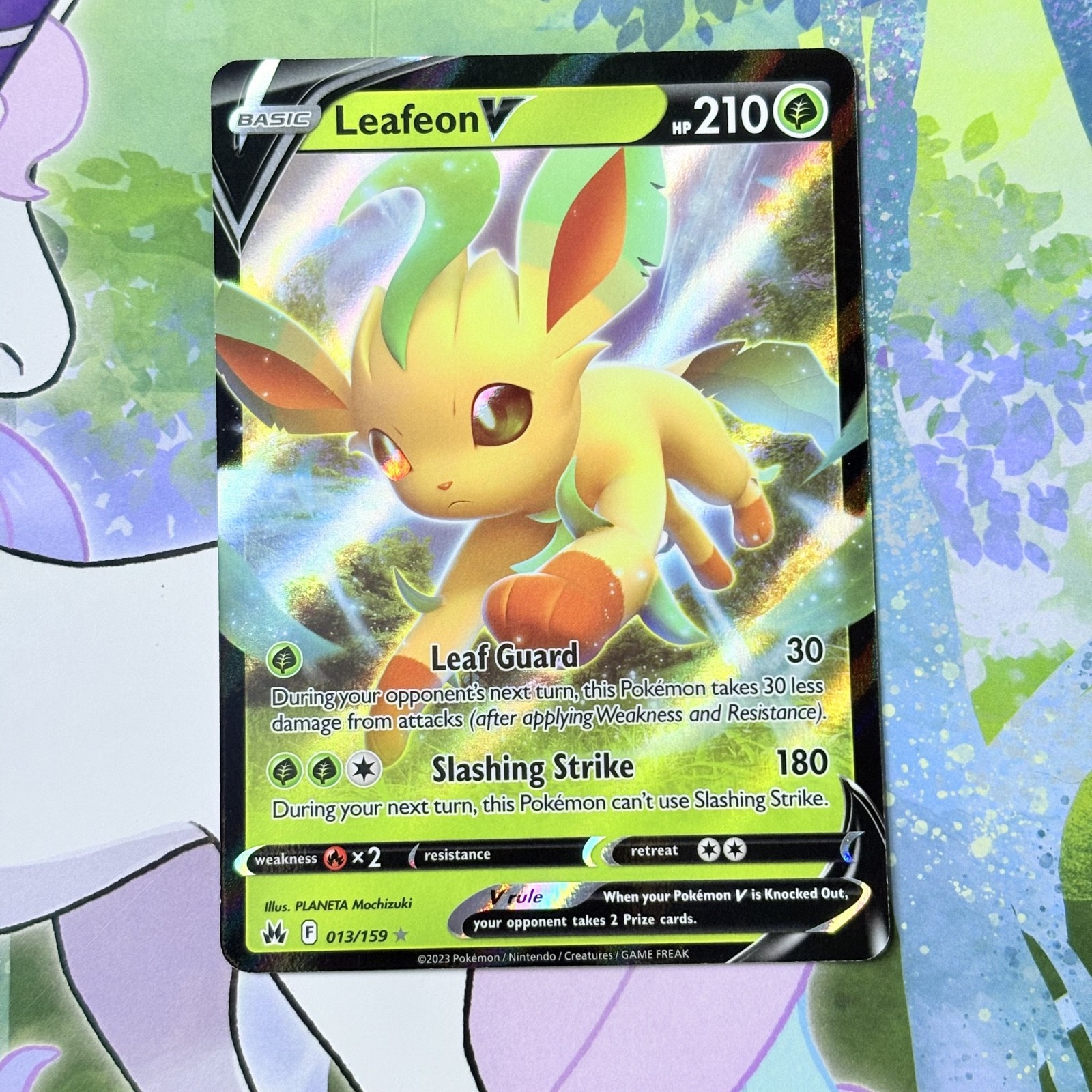 Leafeon V 013/159 Swsh: Crown Zenith Holo