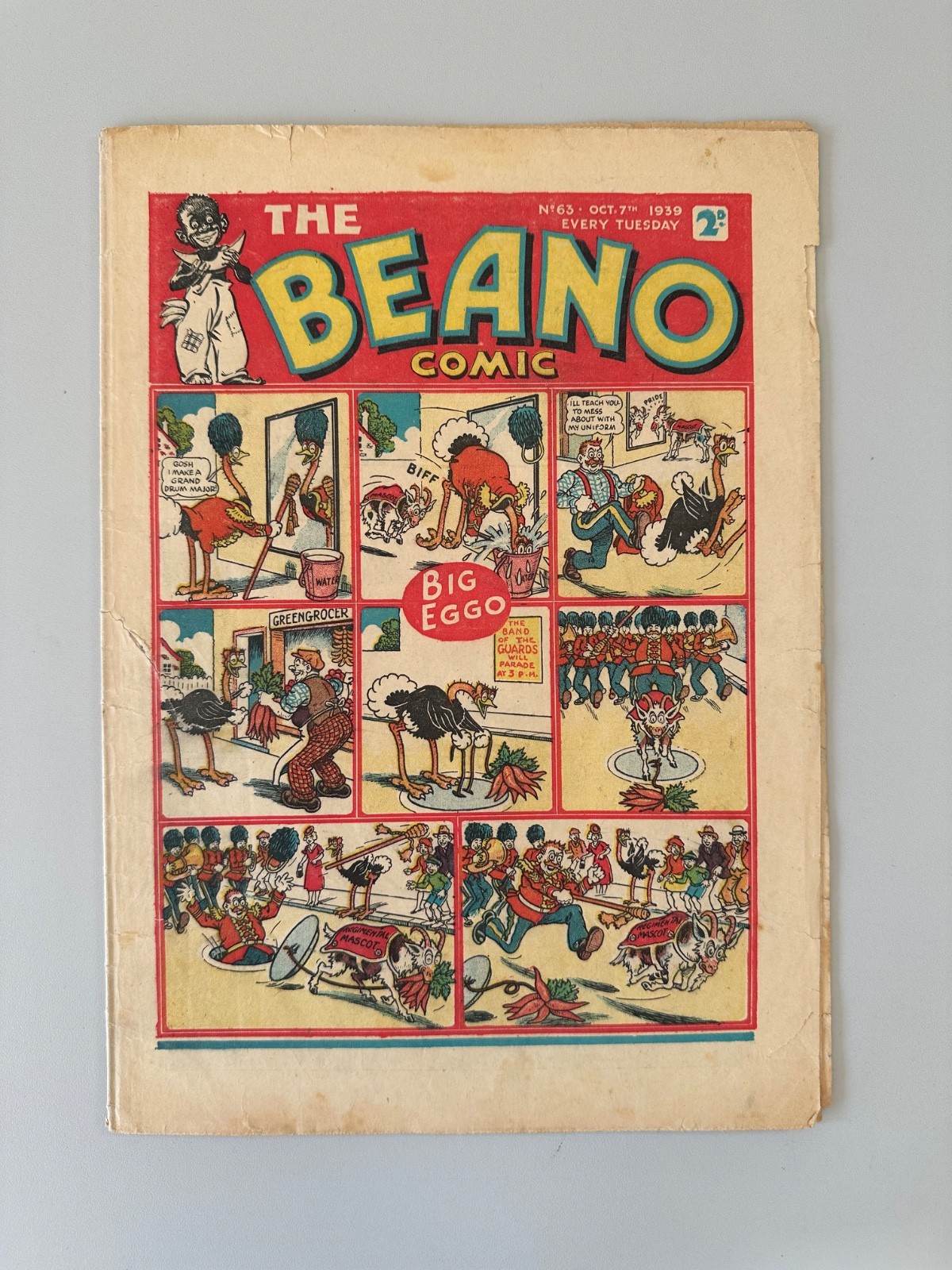 Beano Comic #63 October 7th 1939 VG- RARE