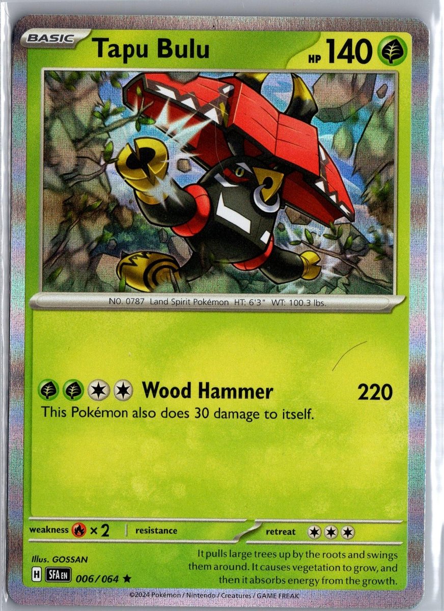 Tapu Bulu 006/064 Rara Favola Avvolta Pokemon Holo Leggermente Giocata