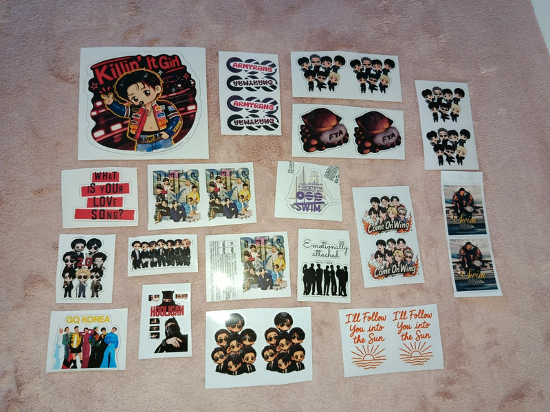 BTS autocollants Arirang et autres
