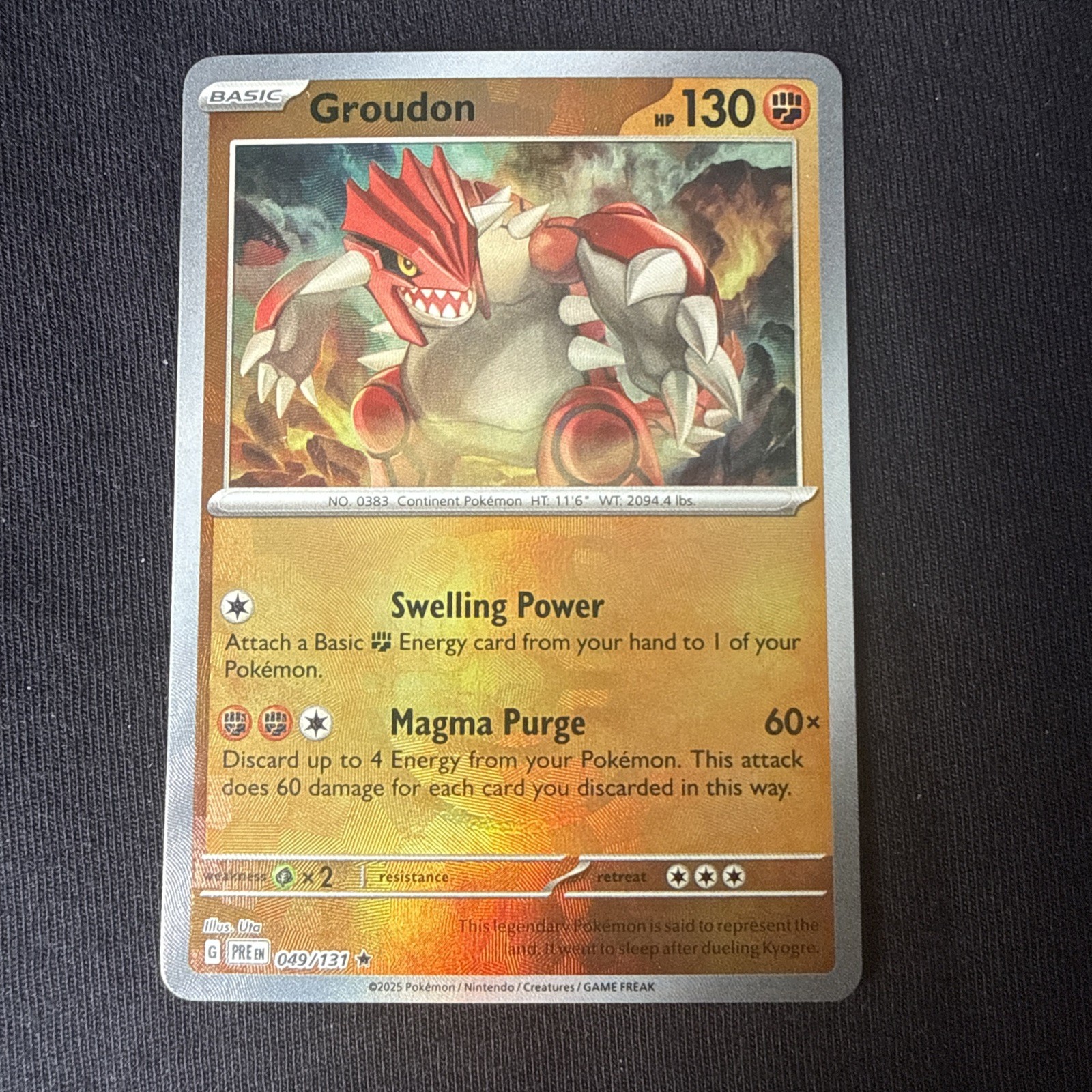Pokémon Groudon Holo Master Ball Pattern 049/131 - Prismatic Evolutions - NM