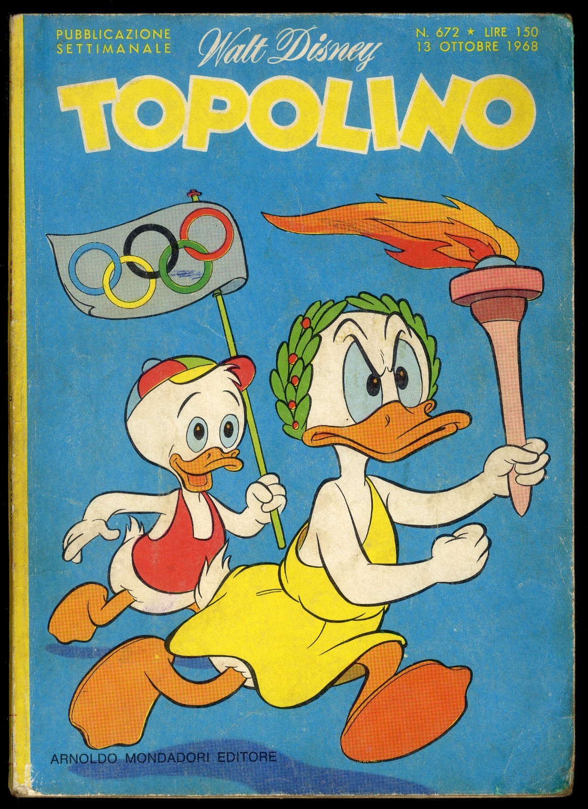 TOPOLINO N° 672 - 13 OTTOBRE 1968 - CON BOLLINI - CONDIZIONE BUONO