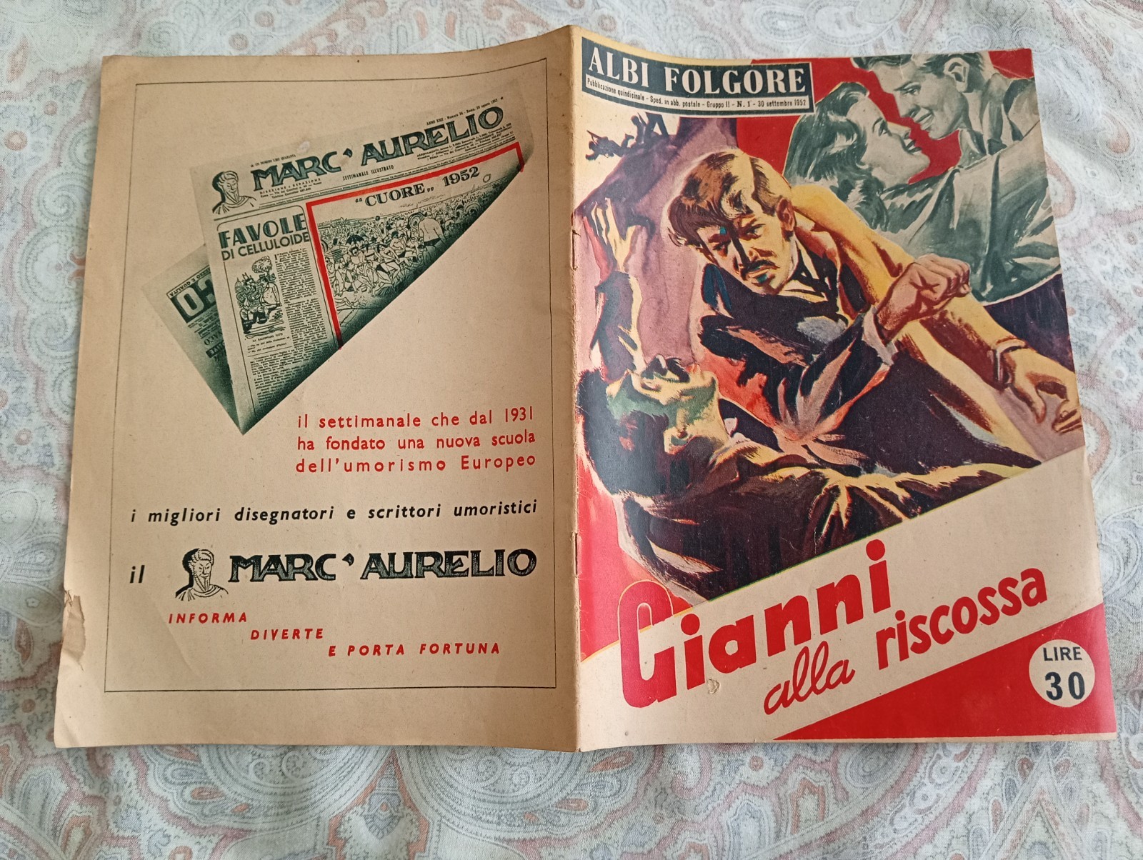 ALBI FOLGORE N.1: GIANNI ALLA RISCOSSA (SATET 30 SETTEMBRE 1952)