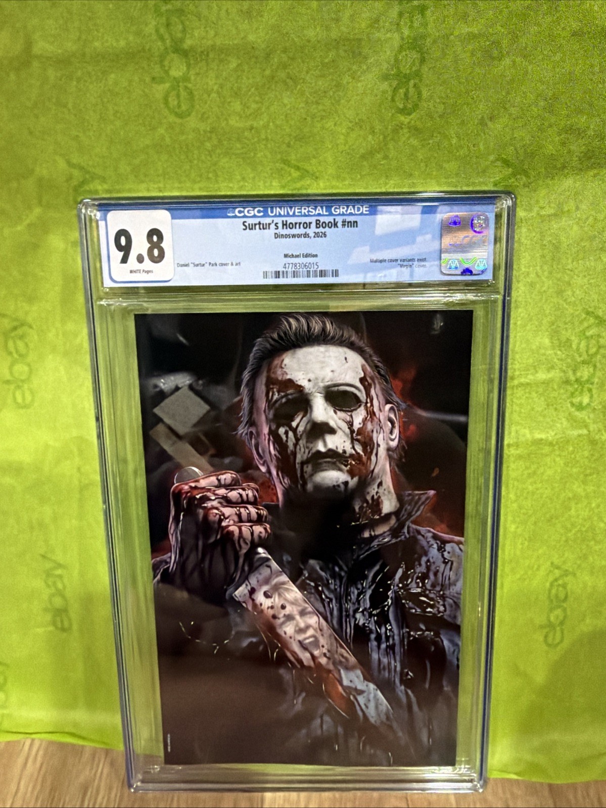 Michael Myers Halloween SURTUR CGC 9.8 2026 Michael fumetto classificato nero sangue