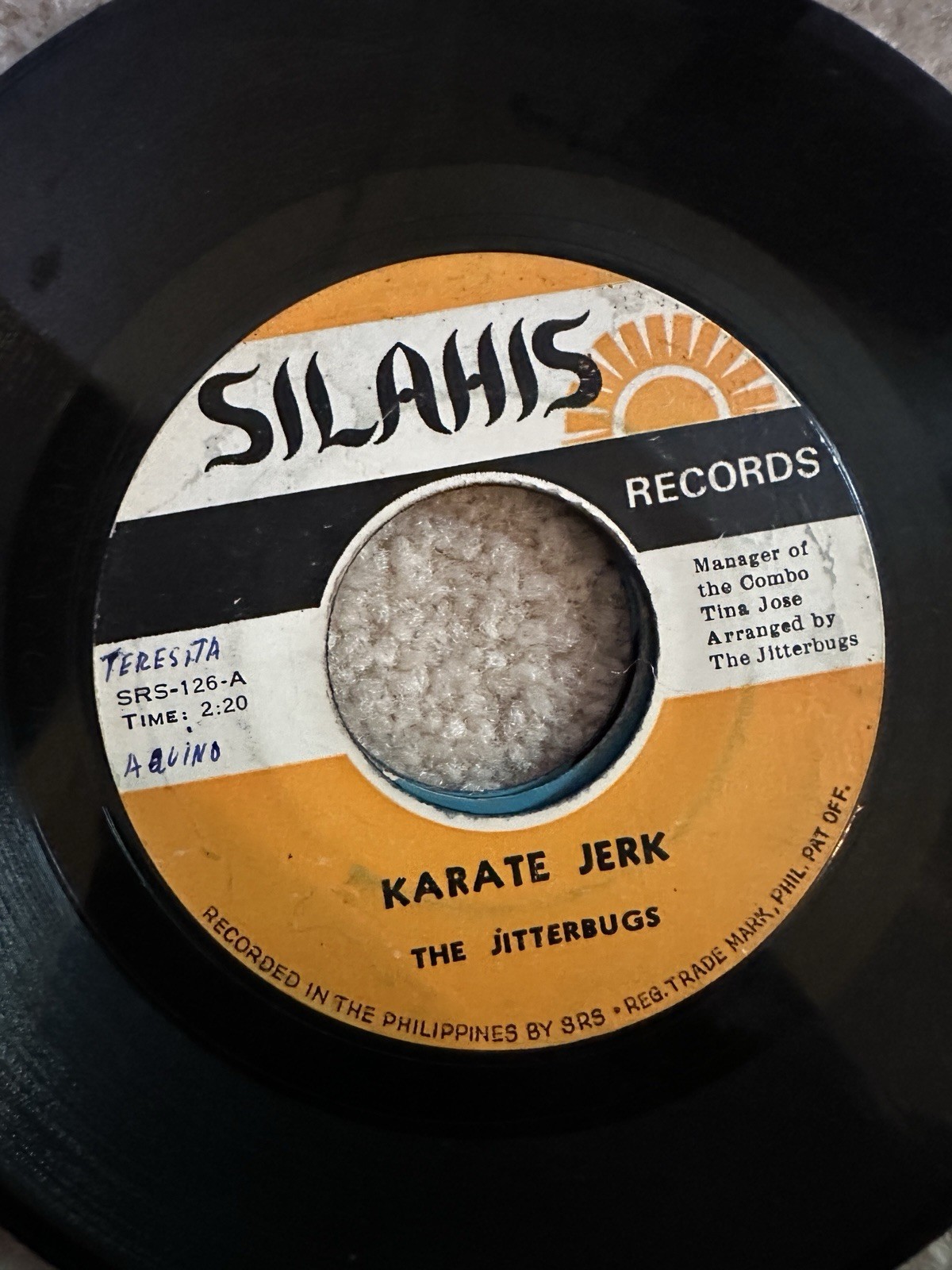 J.A. & The Jitterbugs 45 rpm Philippines 7" Karate Jerk