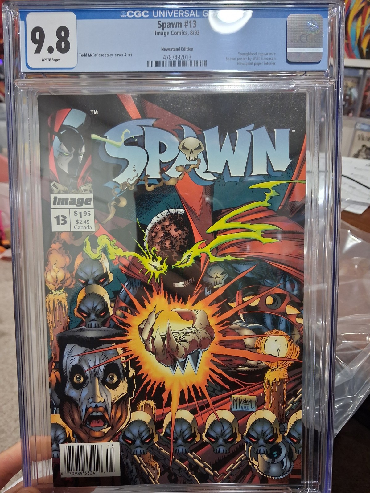 Spawn 13 - CGC 9.8 NEWSSTAND 1993 Image Comics Todd McFarlane Youngblood WP