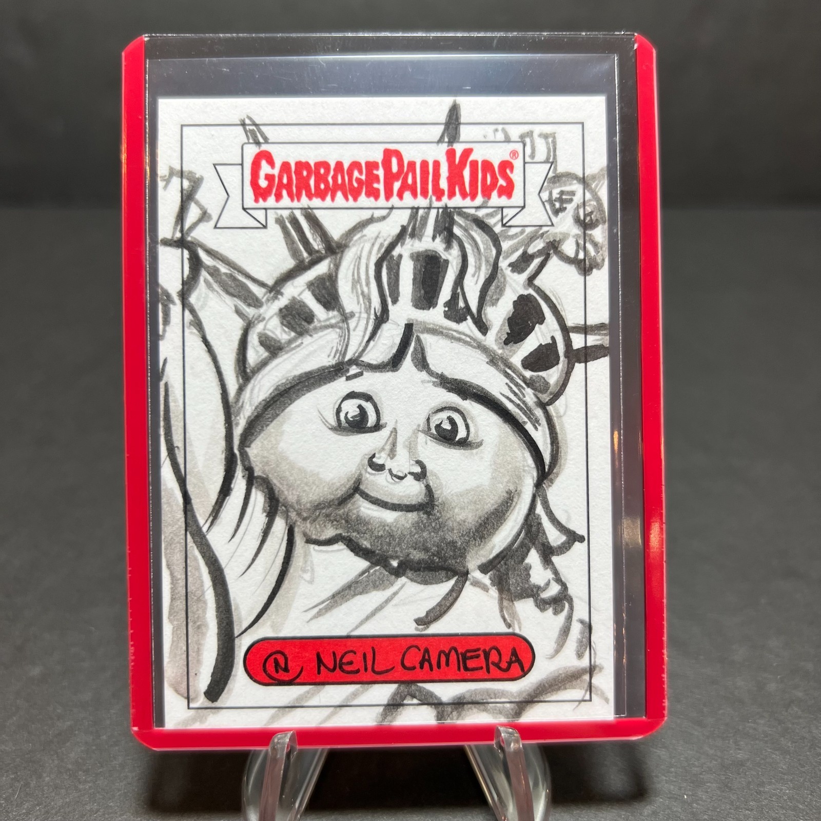 GARBAGE PAIL KIDS LIBERTY LIBBY CARD NEIL CAMERA GPK X NYC TAKEOVER 2019