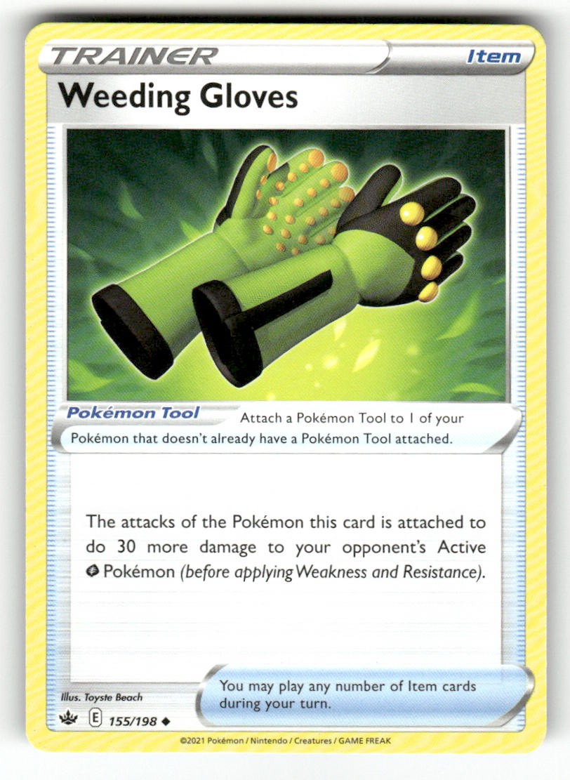 Guanti Diserbo 155/198 Non Comuni Regno Ghiacciante Pokemon Giocati Leggermente