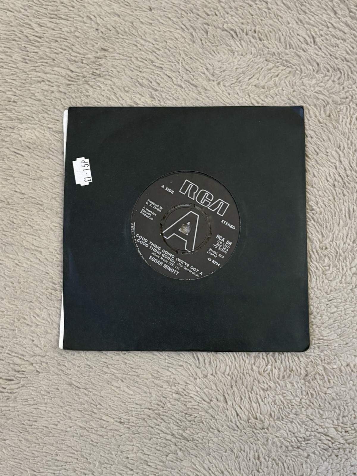 MINT Sugar Minott / Desi Roots – Good Thing Going / Hung Up 7” Vinyl RCA 58 1981