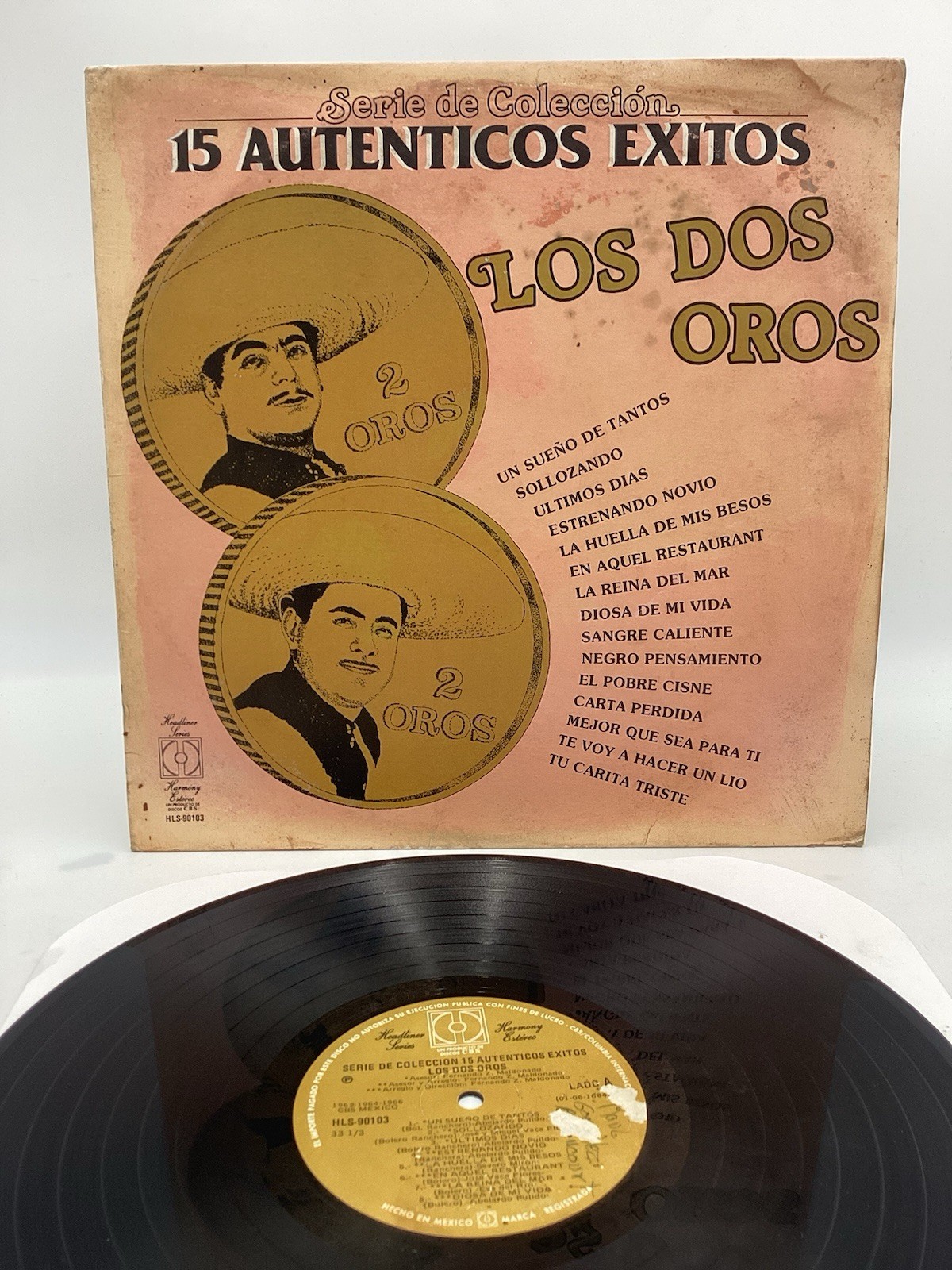 15 autenticos exitos LOS DOS OROS (86’ CBS VINYL LP MEXICO) scarce!