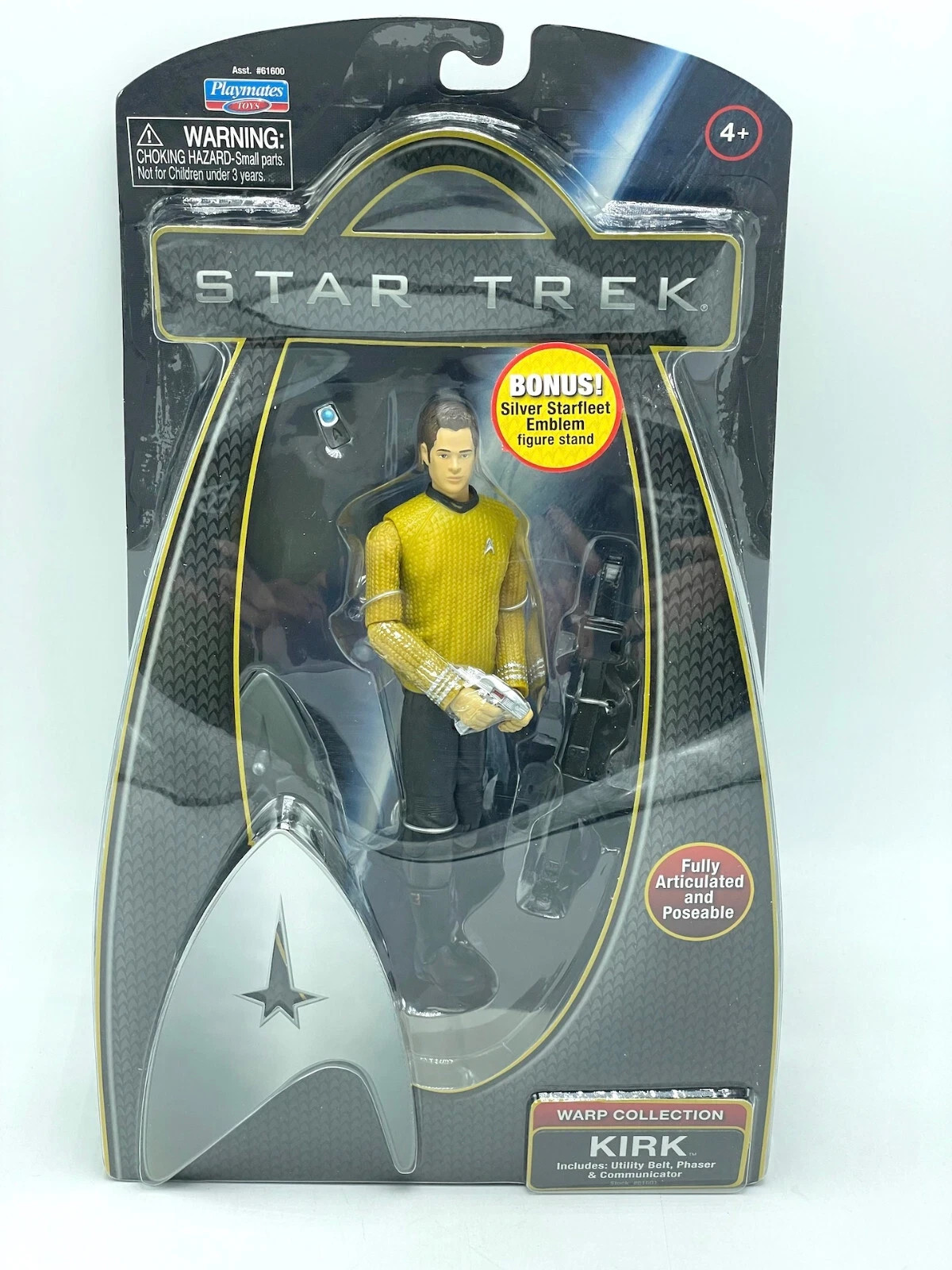 Star Trek Warp Collection Figurina 6" Capitano Kirk Completamente Articolata 2009