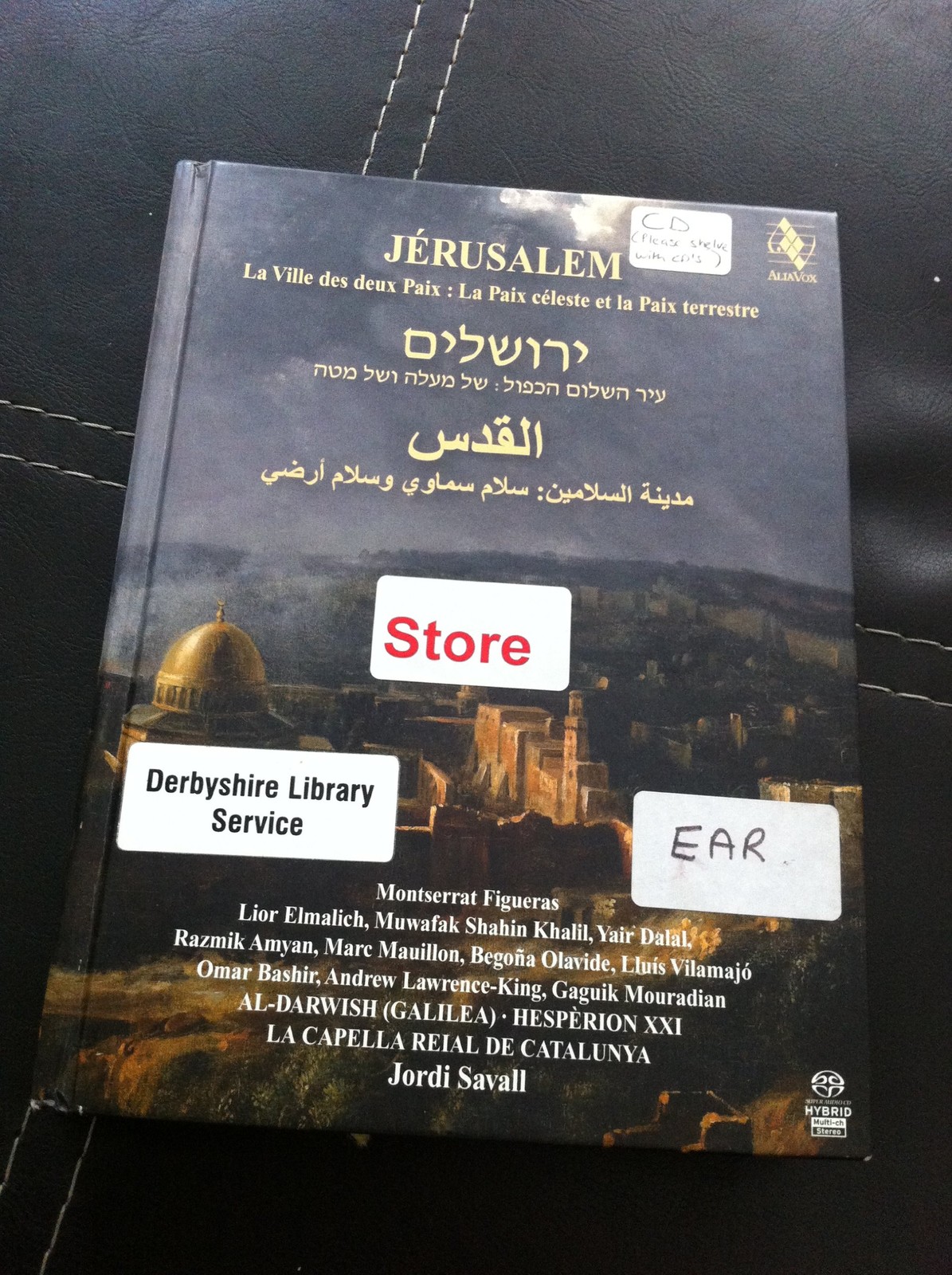 AVSA9863 Hesperion Xxi - Direzione Jordi Savall Gerusalemme: Città Dei Due Paci