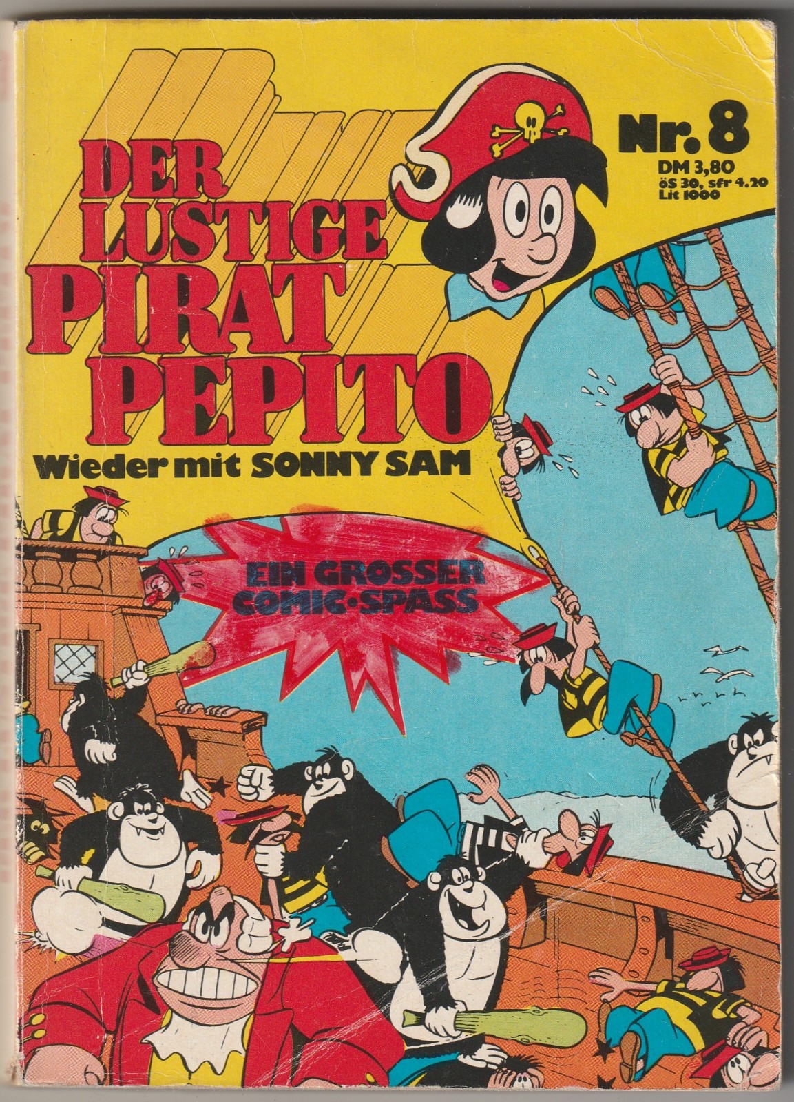 ✪ IL DIVERTENTE PIRATA PEPITO #8, Gevacur AG FUMETTO TASCABILE Z2