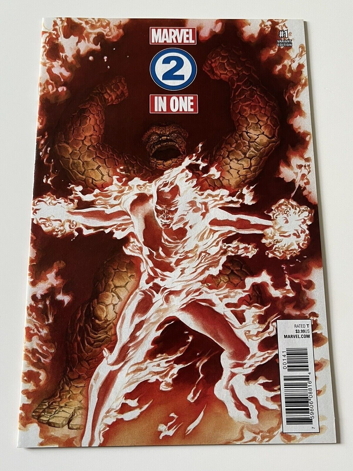 Marvel Two in One #1 1:50 Variant Alex Ross Marvel Comics Human Torch Thing