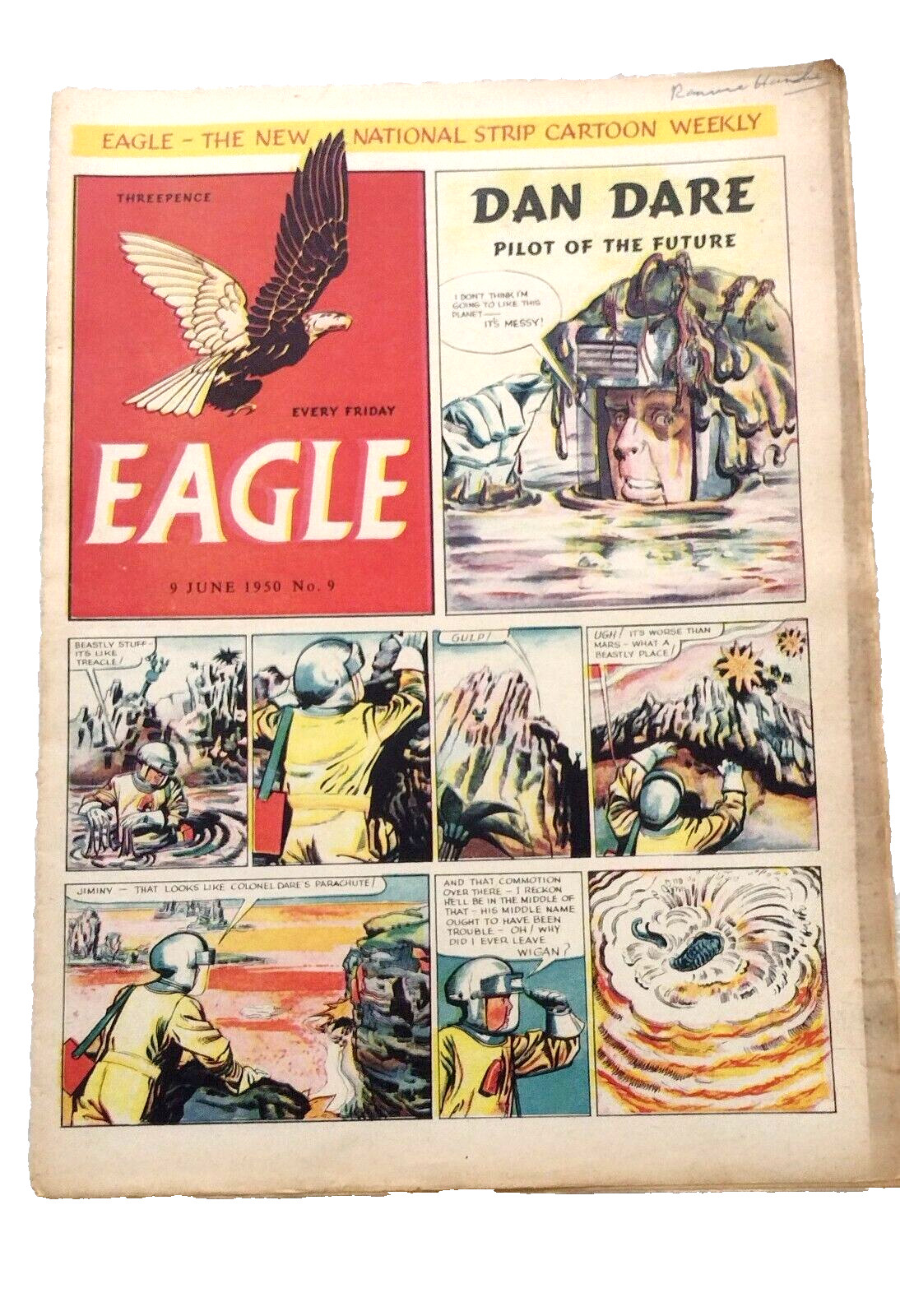Eagle Comic Vol 1 No 9 9th June 1950 -Strip Cartoon Very Good - Original