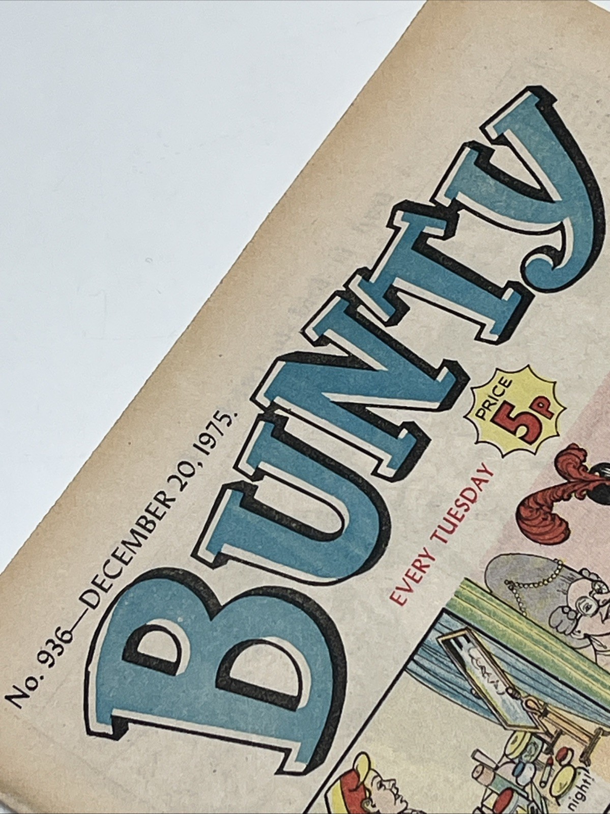 BUNTY COMIC - DECEMBER 20 1975 - 50th Birthday Gift -Vintage 70s Girls Comic