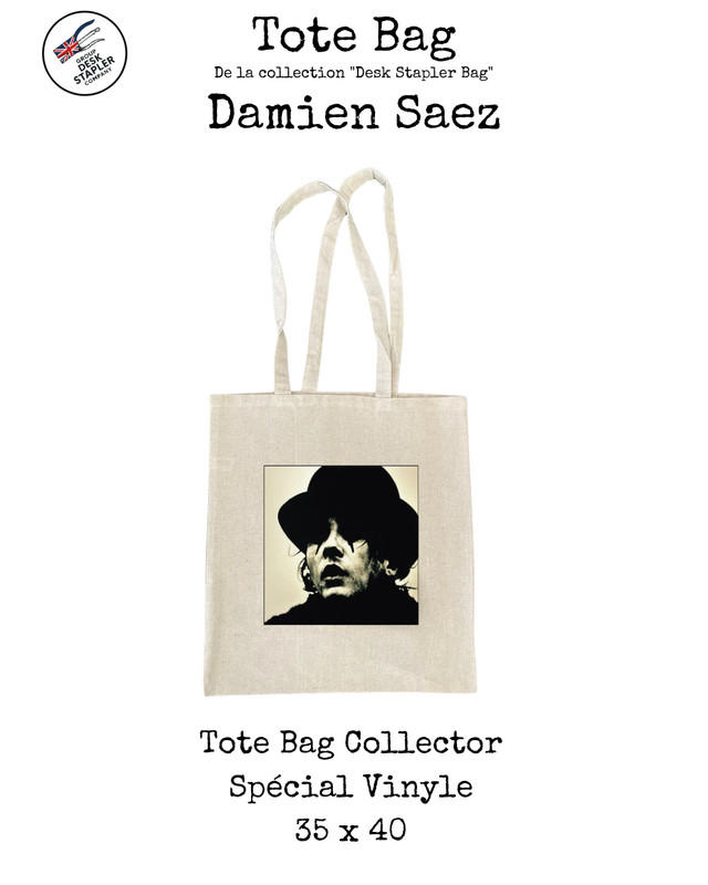 Damien Saez tote bag coton 35x40 rock français