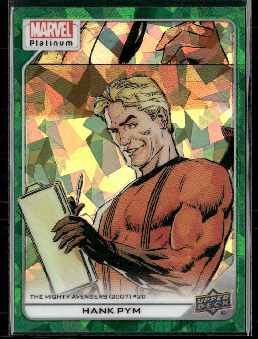 2023 Upper Deck Marvel Platinum Green Crackle /99 #192 - Hank Pym