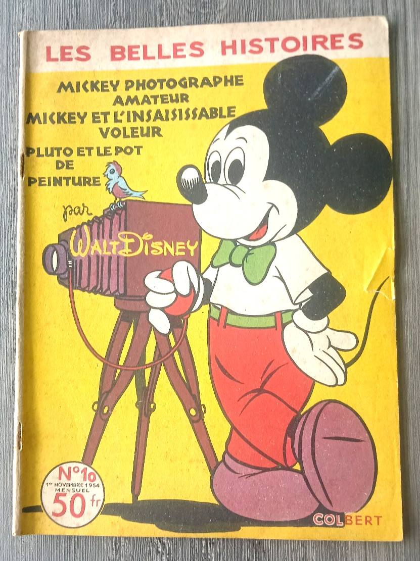 Les belles histoires Walt Disney n° 10 Mickey  COLBERT 01/11/1954 BIEN