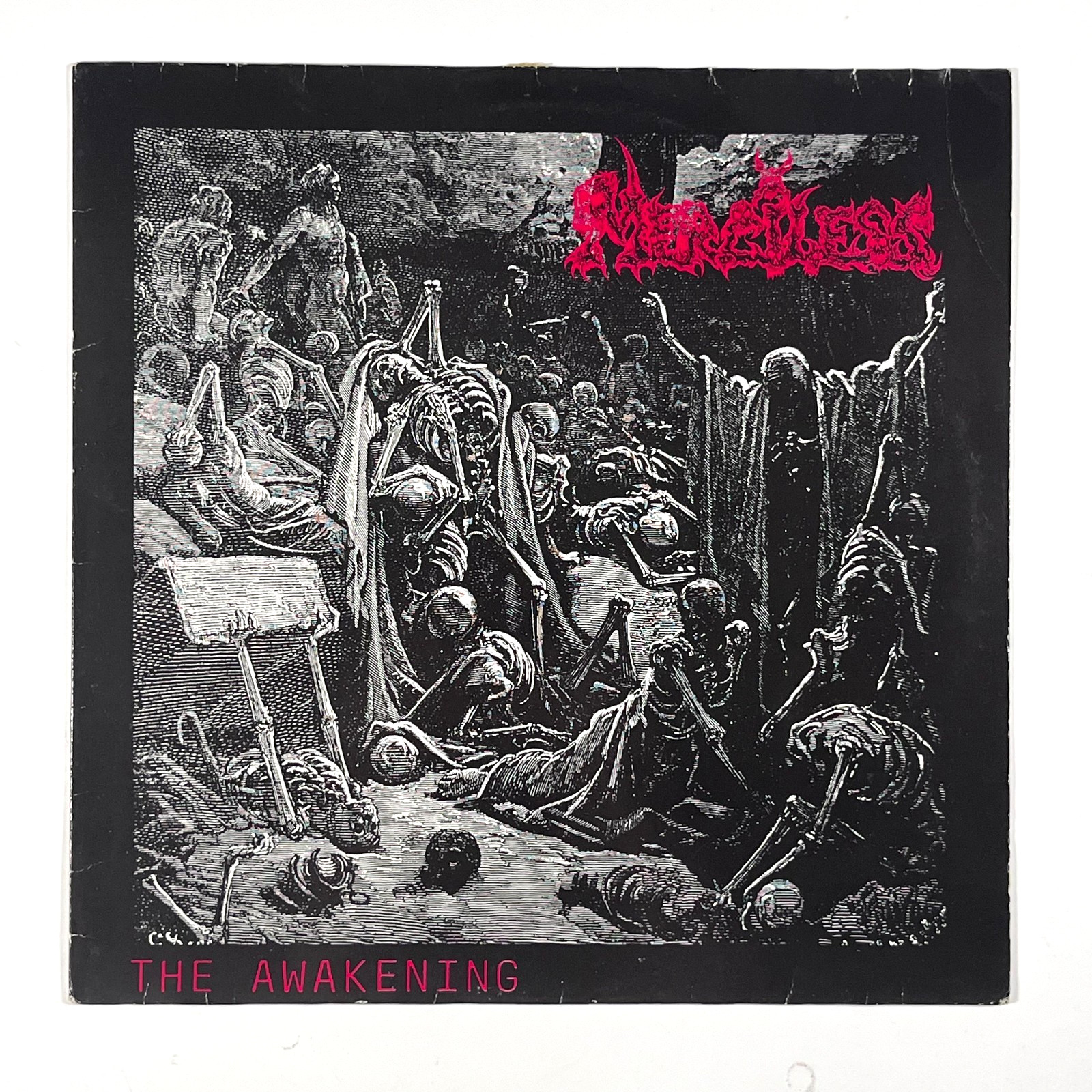 Merciless The Awakening LP 1993 Reissue Deathlike Silence ANTI-MOSH 001 signed