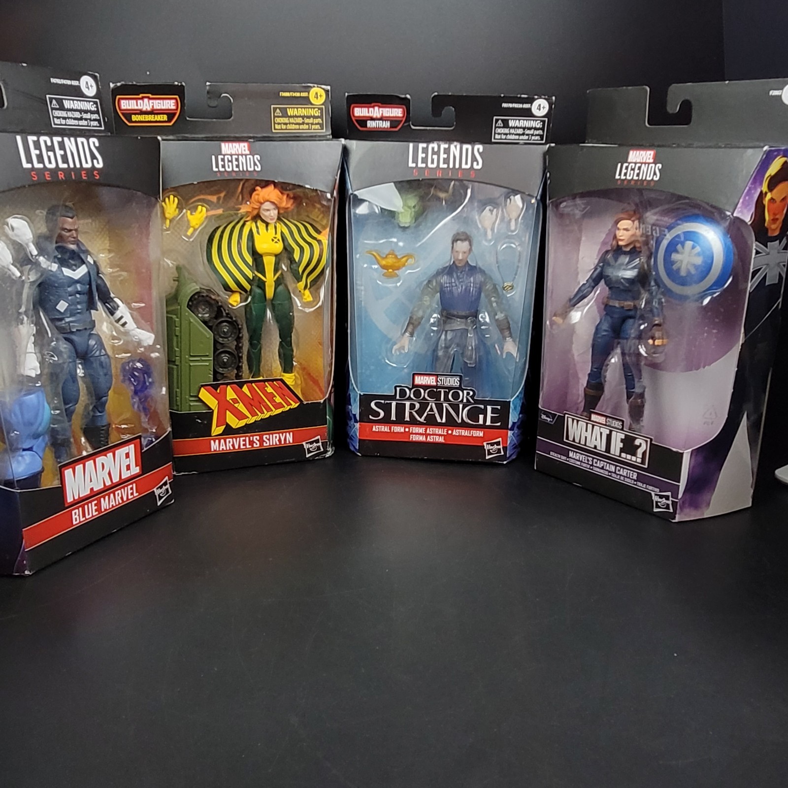 Marvel Avengers Legends Personaggi Hasbro Scala 6" Blu, Siryn, Dr. Strano e carrello