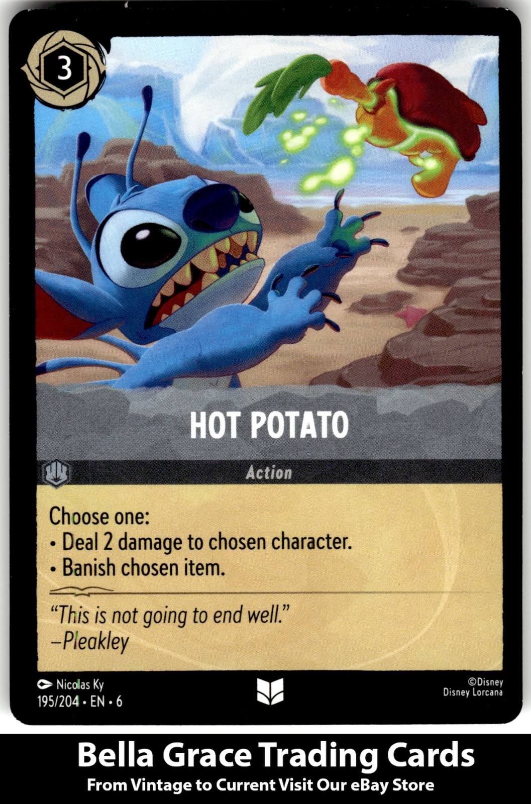 Hot Potato #195/204 Mare Azzurro Disney lorcana Non Comune