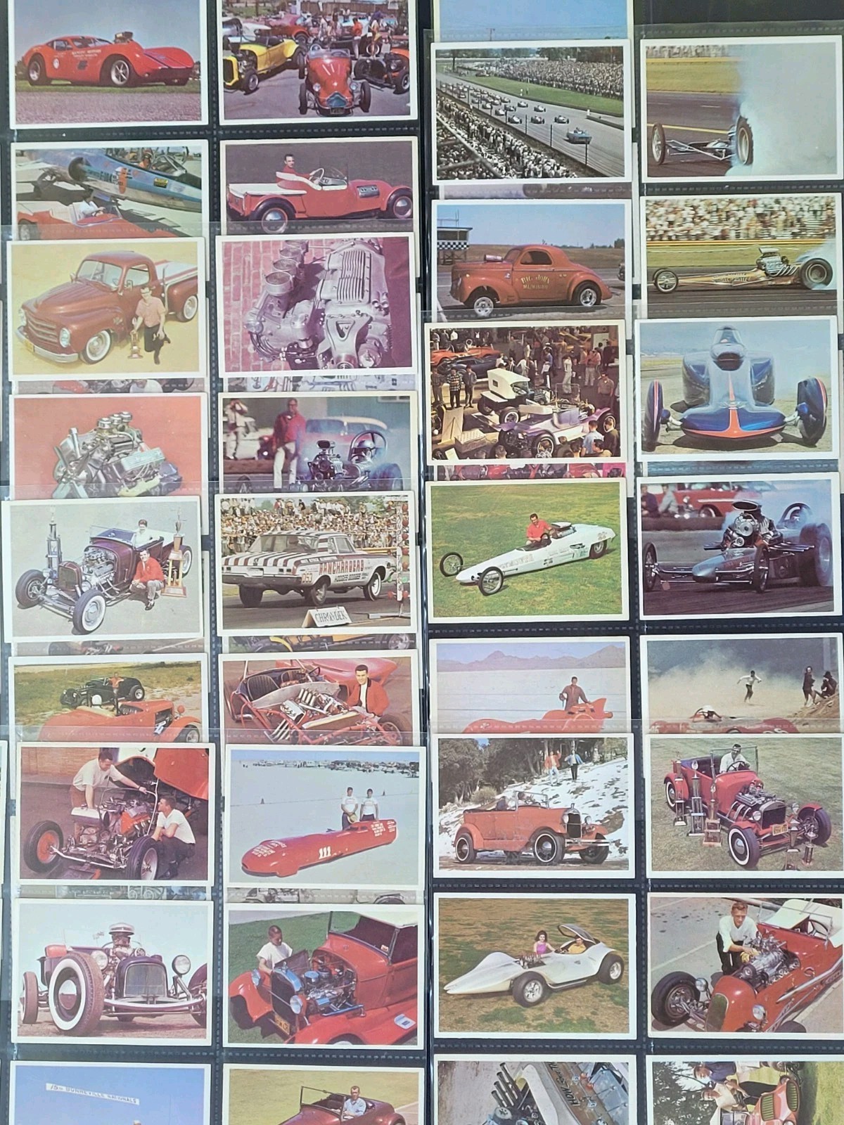 Donruss 1965 Scheda tecnica Hot Rod set completo di carte collezionabili (66), EX/NM
