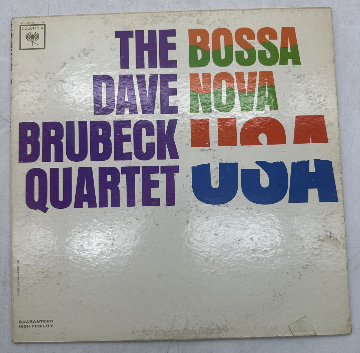 The Dave Brubeck Quartet Bossa Nova USA Columbia 2 Eye CL 1998 Mono VG+