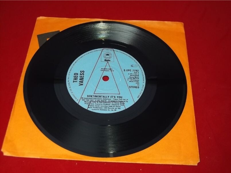 Theo Vaness:  Sentimentally It's You  1979  UK  NEAR MINT  7"  PROMO