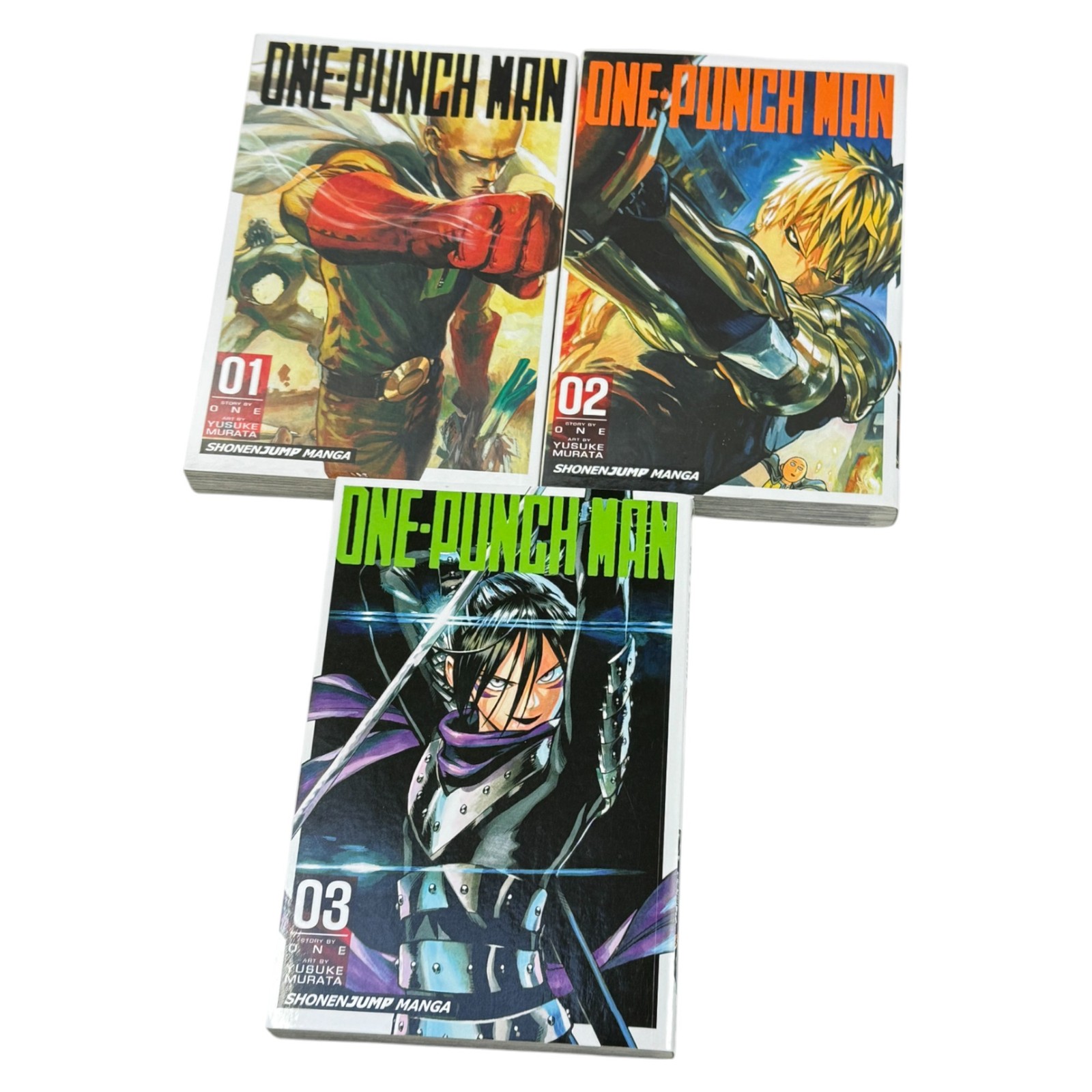 One Punch Man by One Lot 3 Manga Graphic Novel Lot 3 Vol 1 2 3