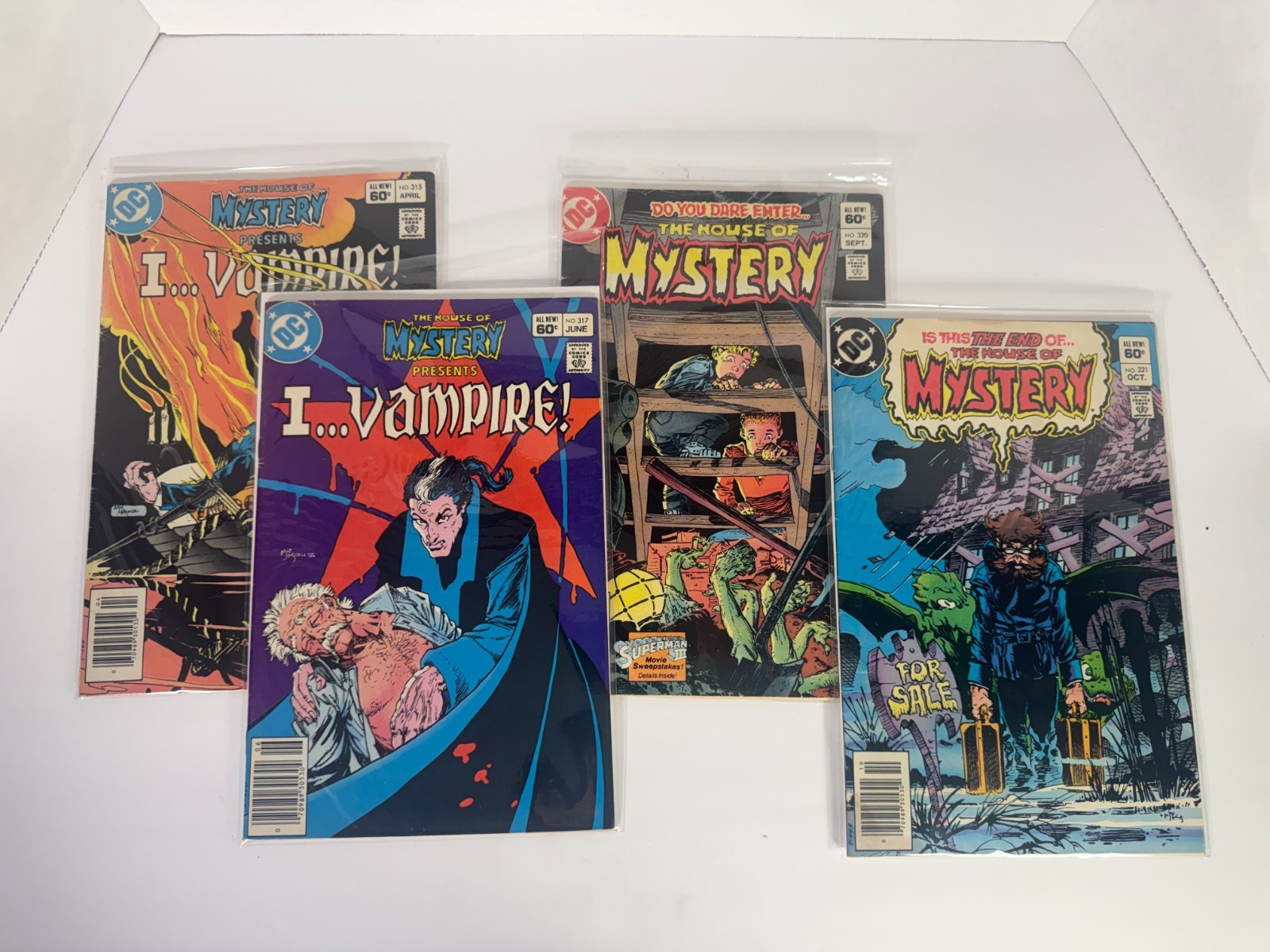 DC The House of Mystery #315 #317 #320 #321 lotto fumetti 1983 età del bronzo horror