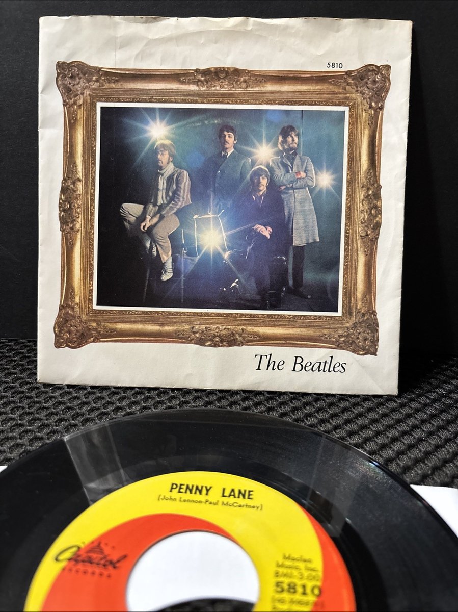 Beatles Penny Lane Strawberry Fields Forever 45 Picture Sleeve Capitol 5810 1967