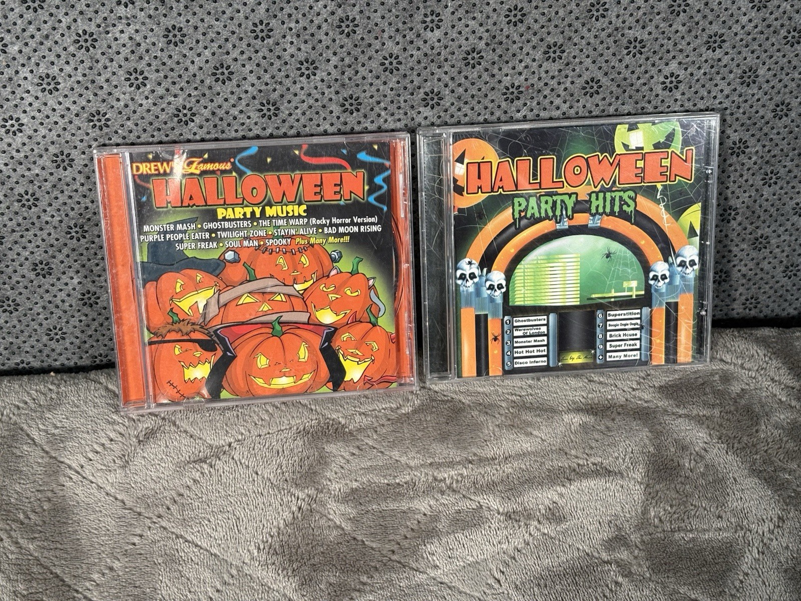 Lot Of 2 HALLOWEEN PARTY MUSIC/HITS CDs Scary Sounds & Songs CD By The Hit Crew