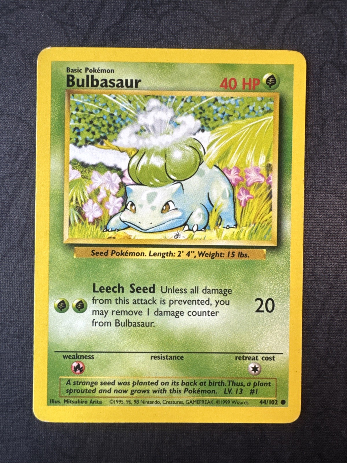 Bulbasaur 044/102 Set Base Pokemon Regolare