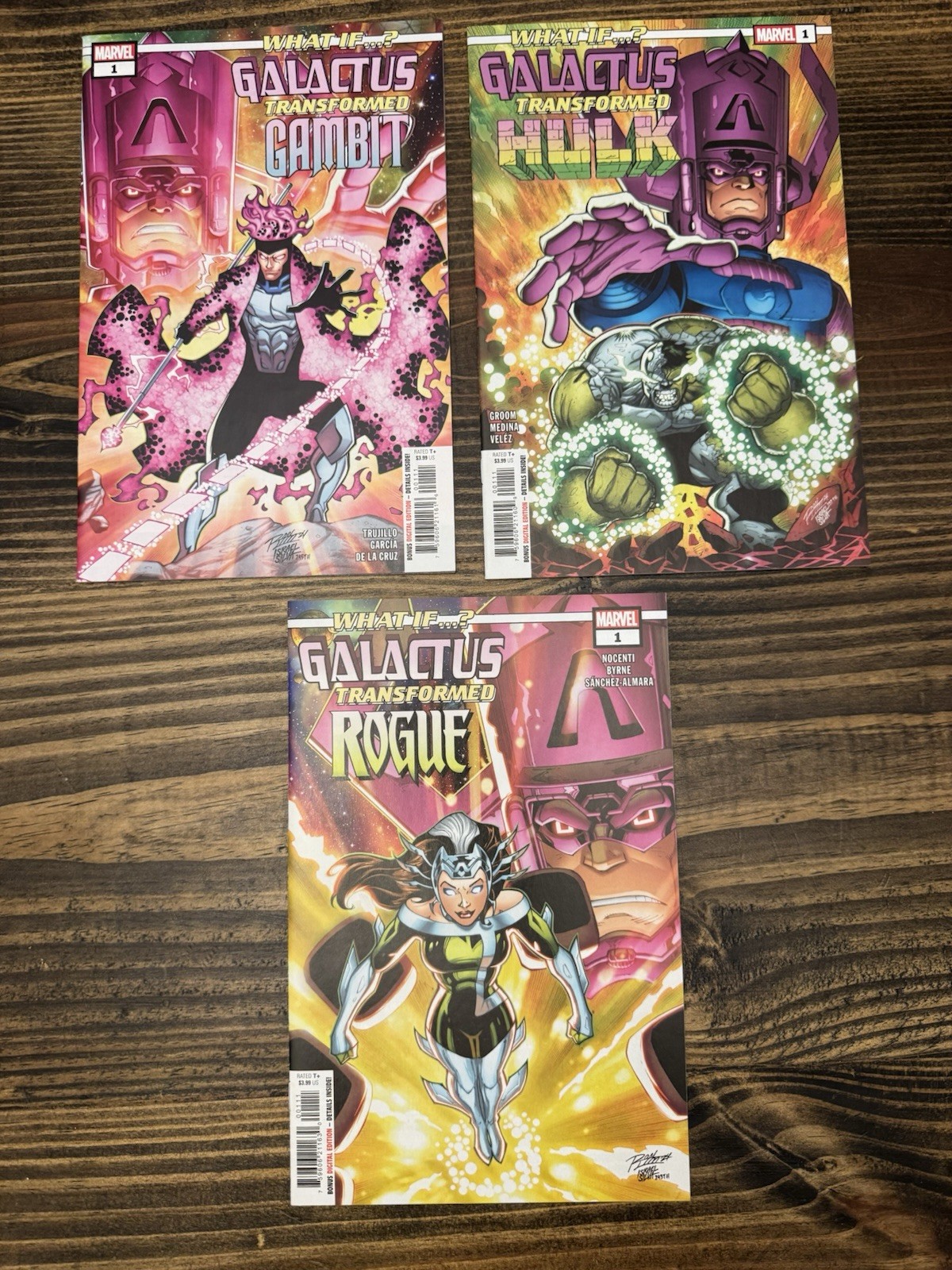 Lotto fumetti What If Galactus Transformed Hulk, Rogue, Gambit Set One Shots Marvel