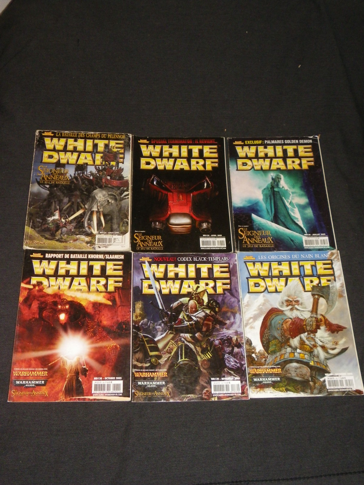 Lot 6 Magazines White Dwarf (2004-2005) - Games Workshop Warhammer / SDA
