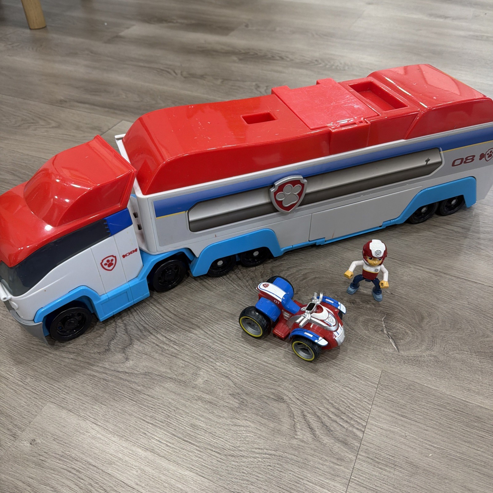 Paw Patrol Bus Patroller Suoni Trasportatore & Ryder ATV 99% Set Completo - Giocattolo Grande