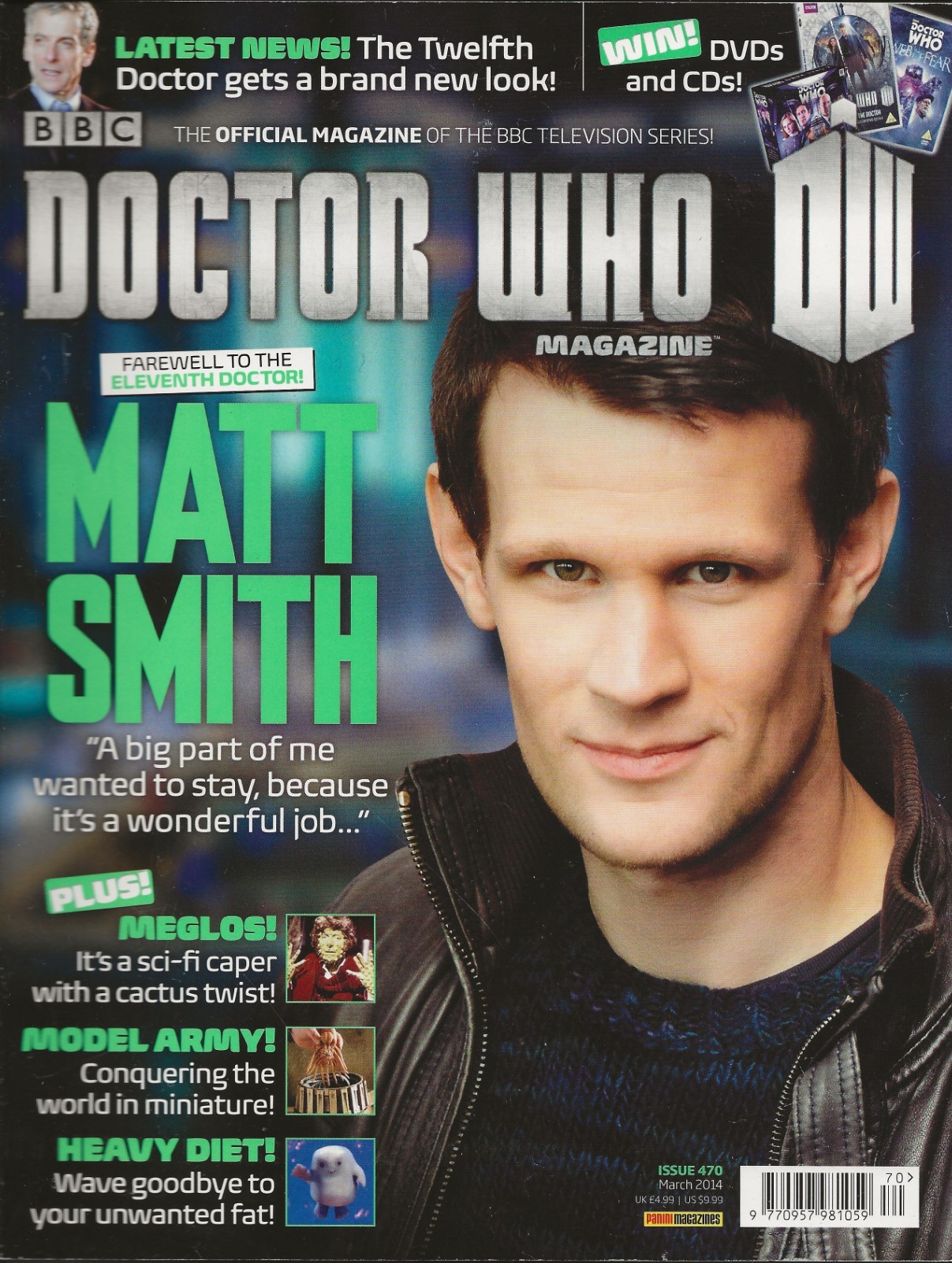 Doctor Who Magazine Issue 470 March 2014 Matt Smith on cover