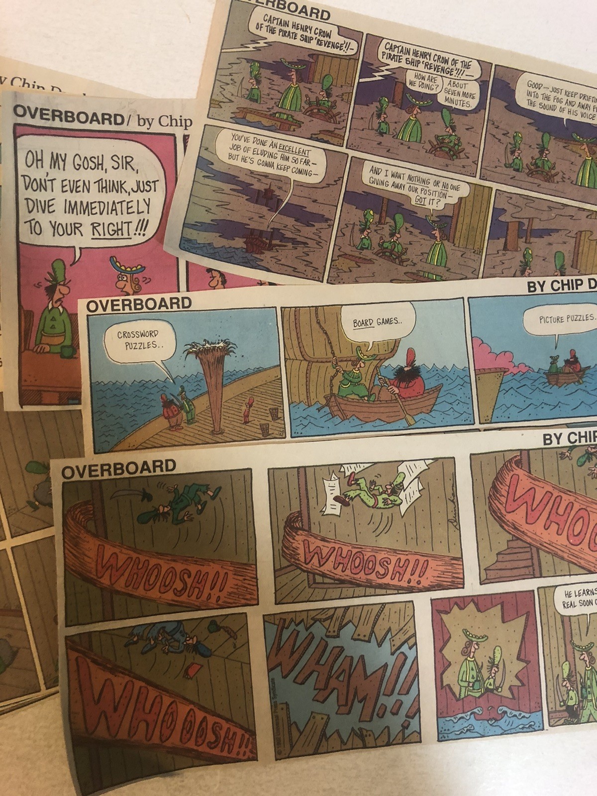 Overboard lotto di 10 fumetti vintage Funnies Ephemera ov1