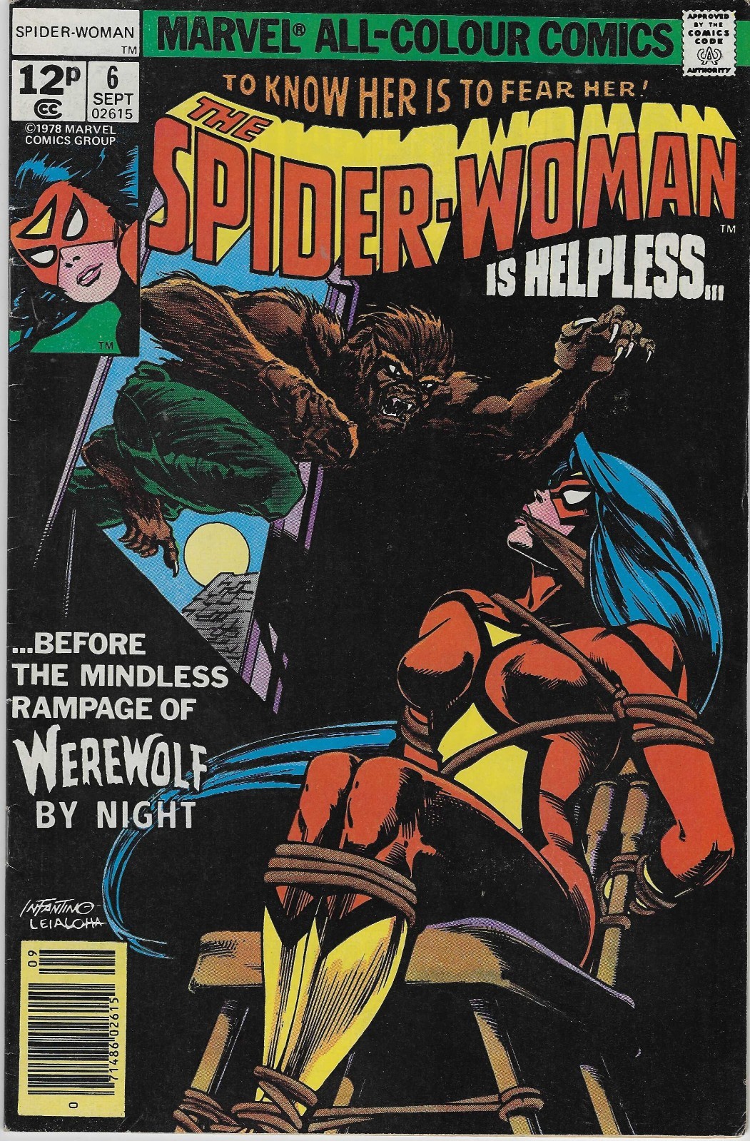 THE SPIDER-WOMAN #6 Sept 1978 "End Of A Nightmare" Werewolf By Night