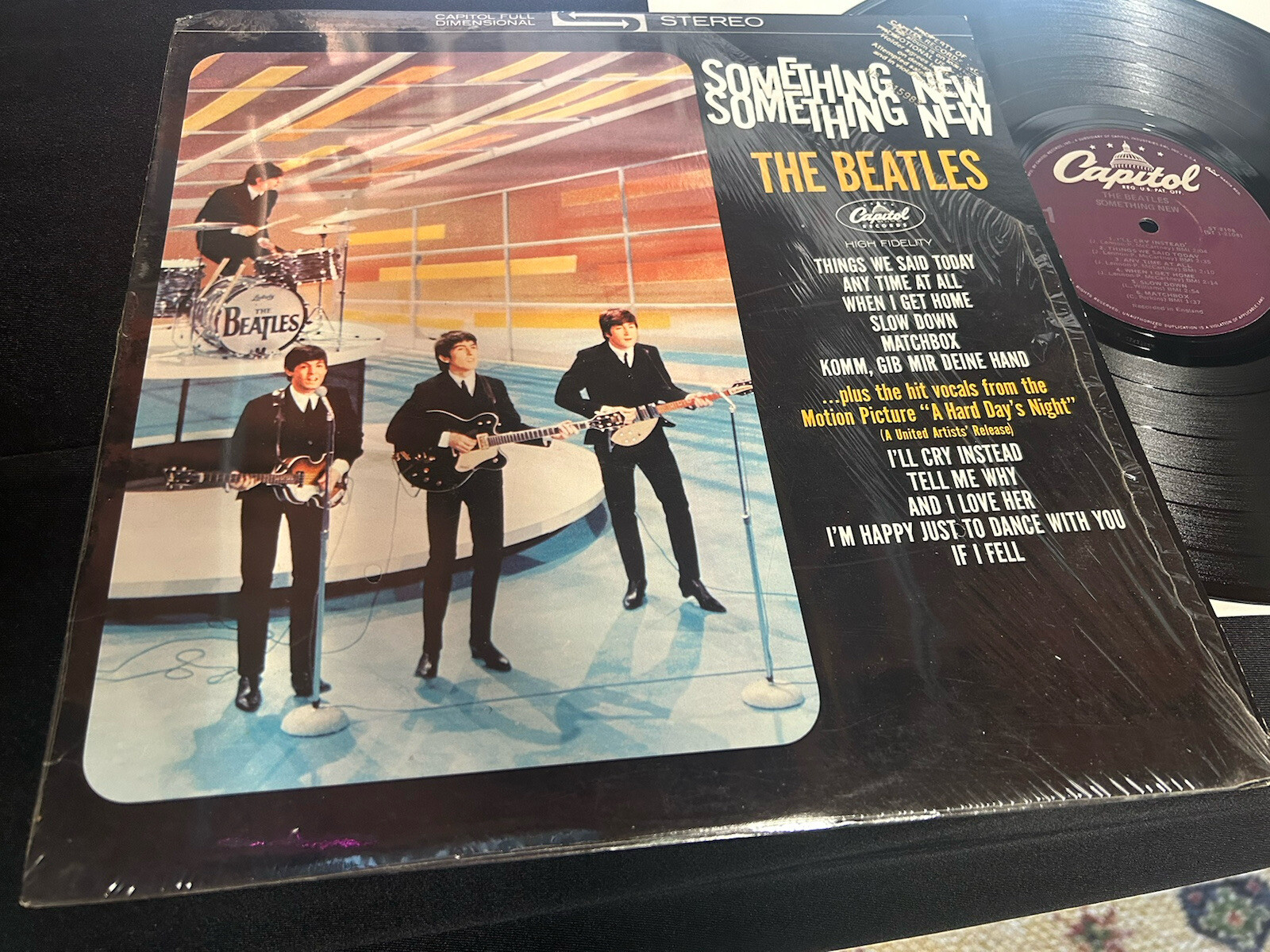 The Beatles SOMETHING NEW  1978 PROMO Vinyl GOLD STAMP NEAR MINT,  MUST SEE!
