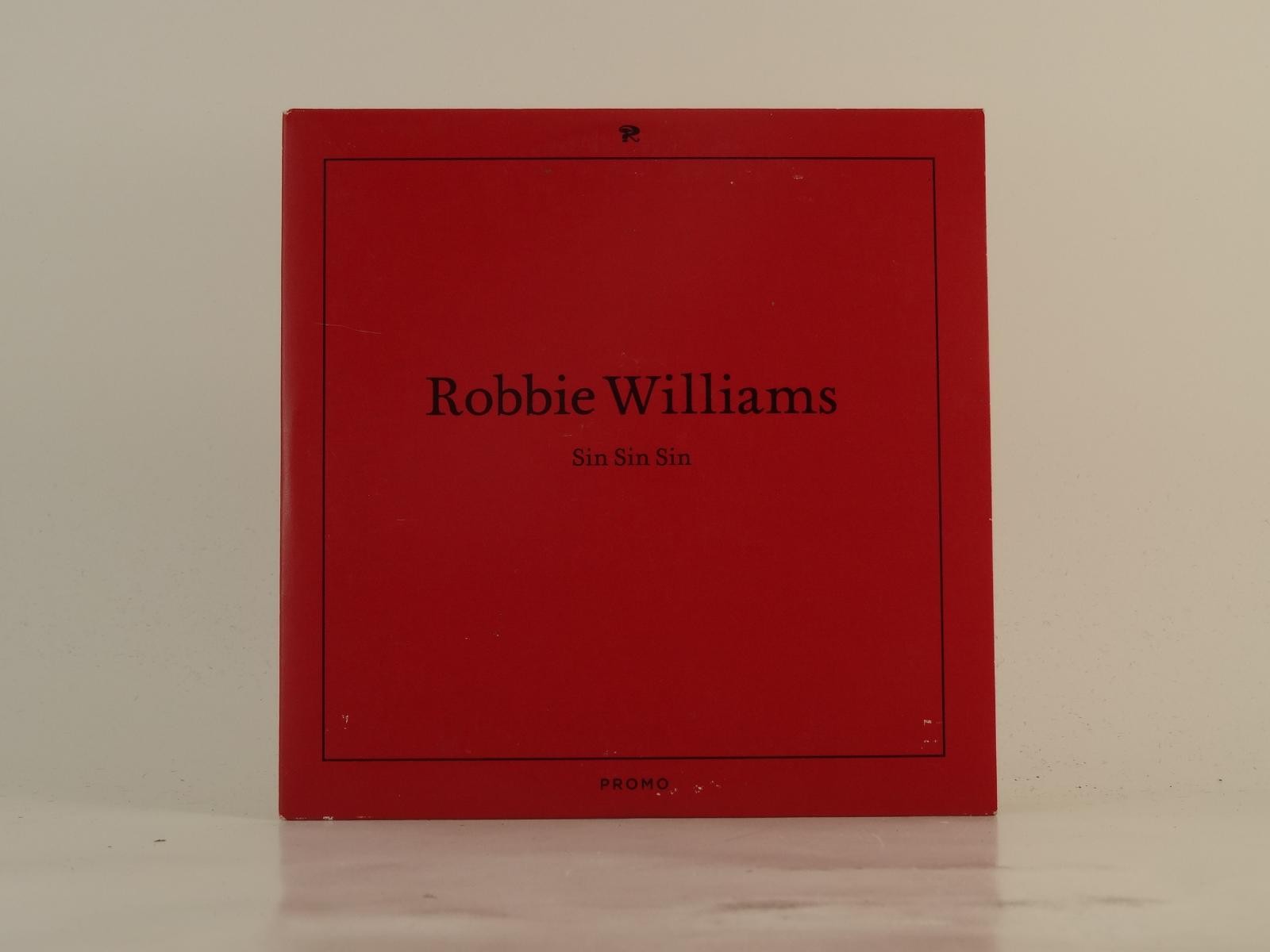 ROBBIE WILLIAMS SIN SIN SIN (E9) 2 Track Promo CD Single plus Card Sleeve EMI