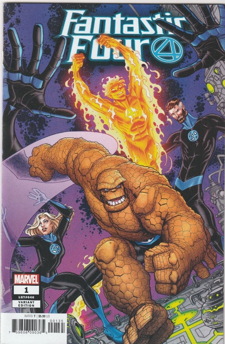 FANTASTIC FOUR #1 GIGANTE (2018) SLOT ~ VARIANTE NICK BRADSHAW ~ NON LETTO QUASI NUOVO