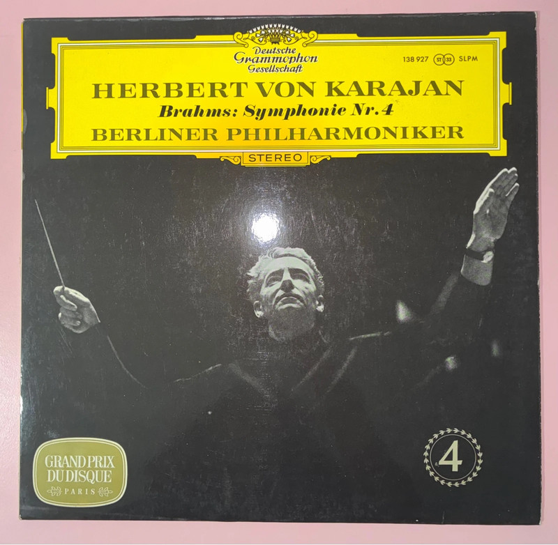 vinile 33 giri Johannes Brahms – Sinfonia n. 4 eseguita da Herbert von Karajan