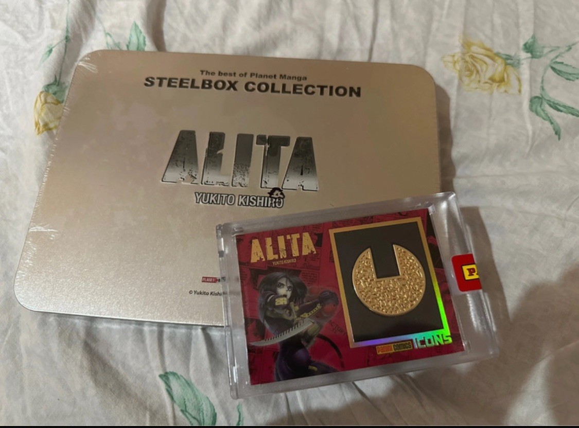 Alita Variant Steelbox + Icons Black Gold Card Manga Panini